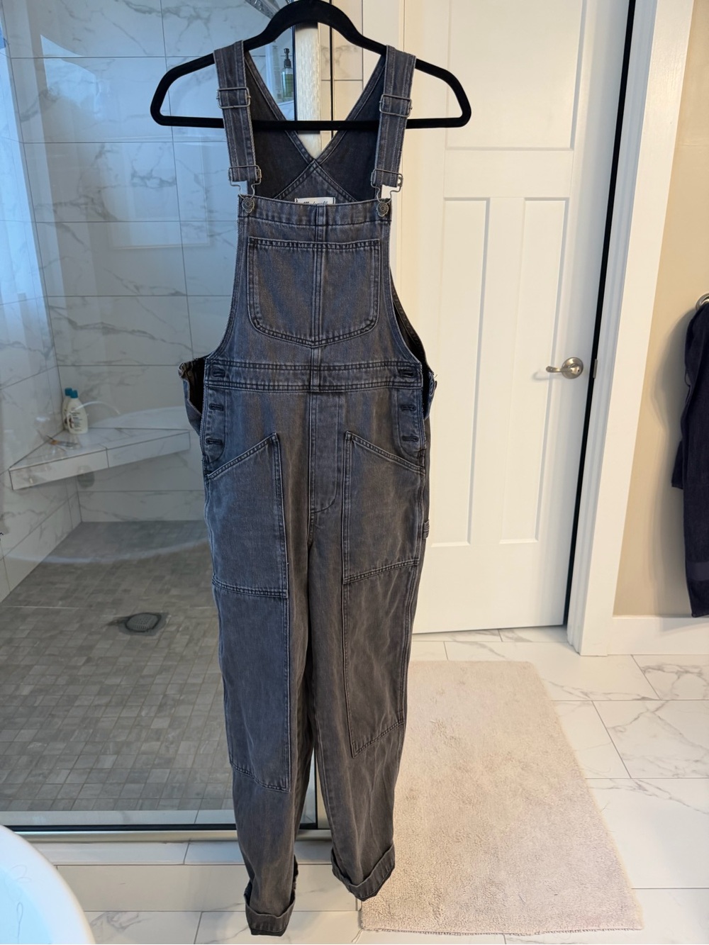 Madewell Washed Charcoal Gray Women's Denim Overalls